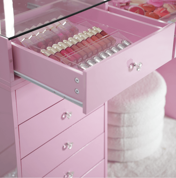 Pink vanity